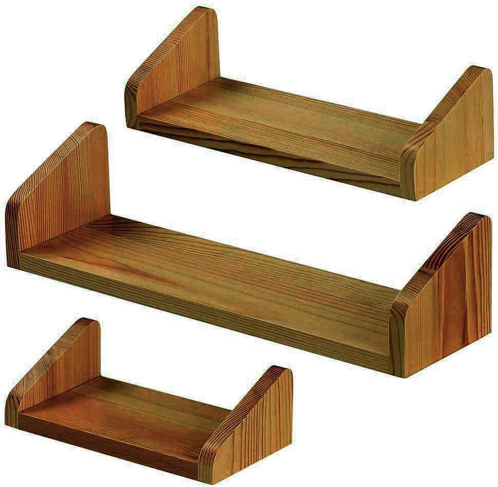 Набор настенных полок из дерева Мердека Сиена (НСП-006105).