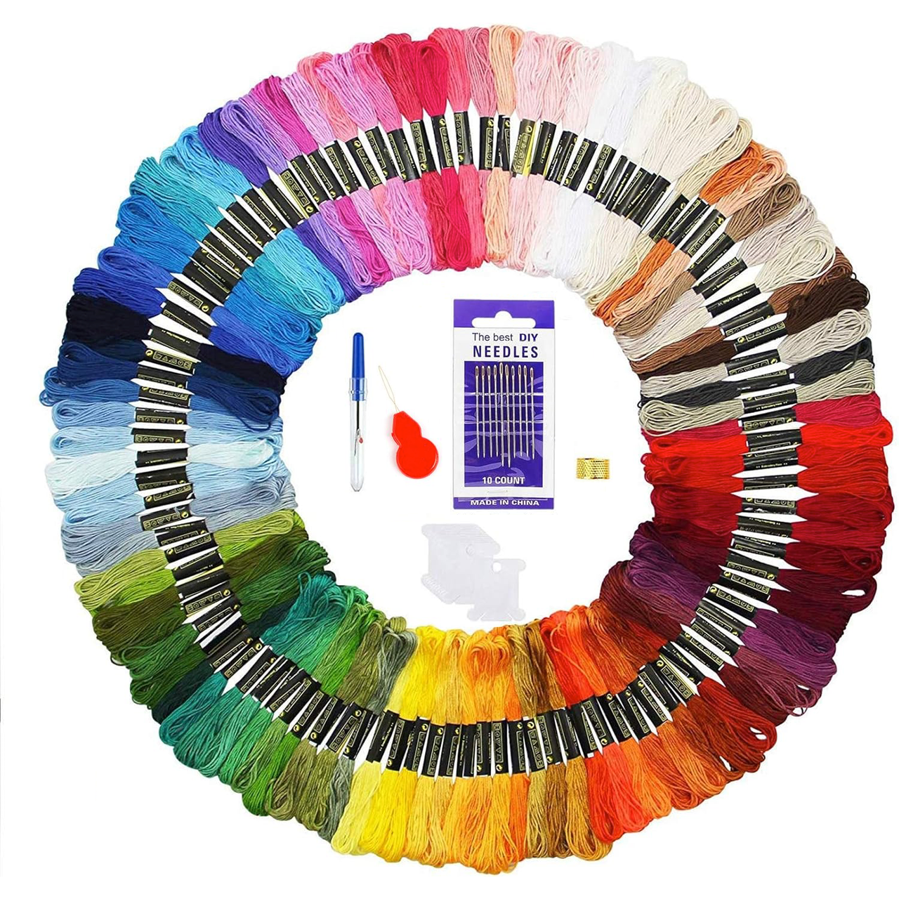 Нити для вышивания крестиком мулине 100 шт. Разноцветный