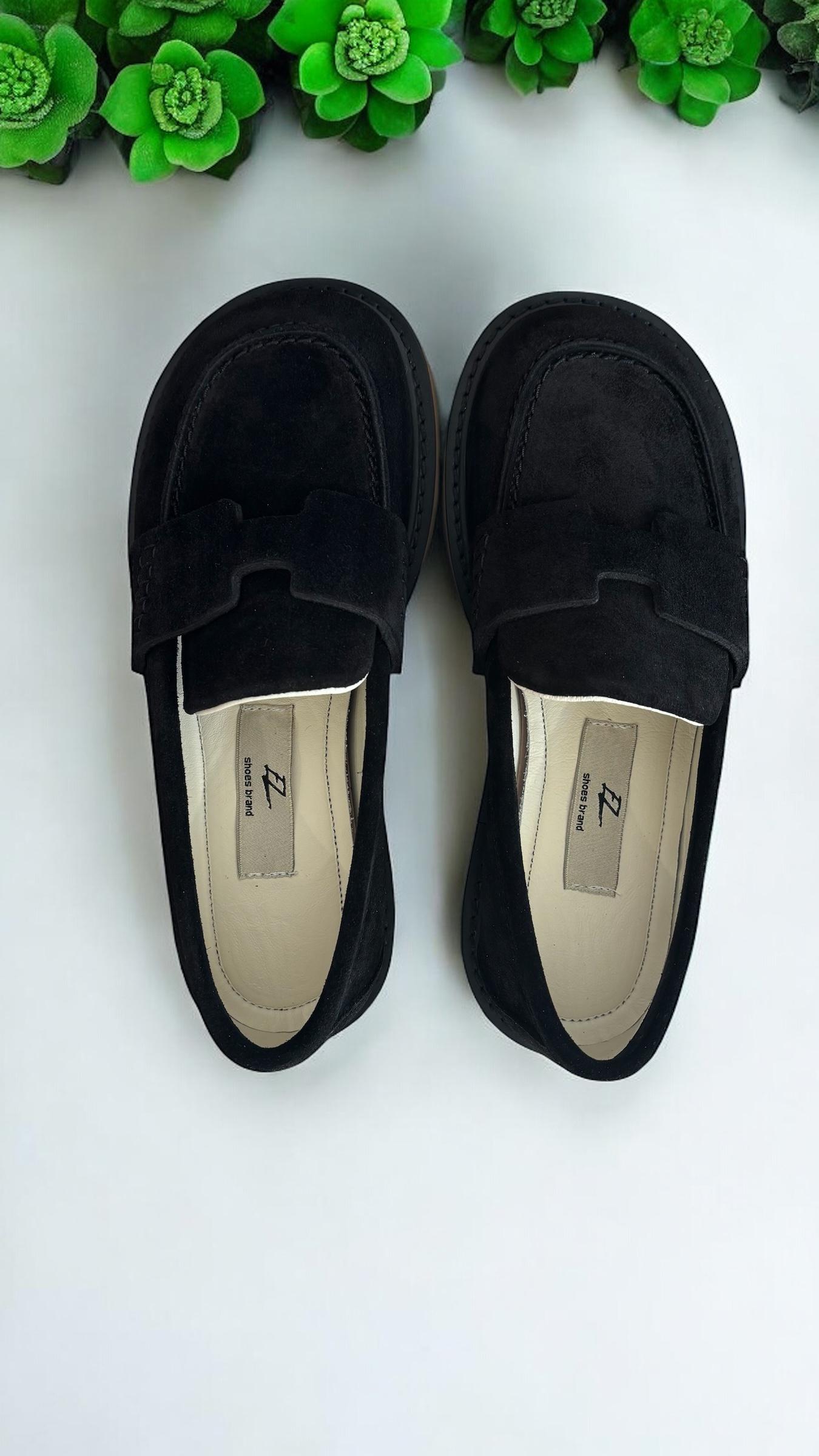 Лоферы анатомические женские натуральная замша MARANDI р. 41 Черный (AnLof-Z-41-black) - фото 3 Лоферы анатомические женские натуральная замша MARANDI р. 41 Черный (AnLof-Z-41-black) - фото 3