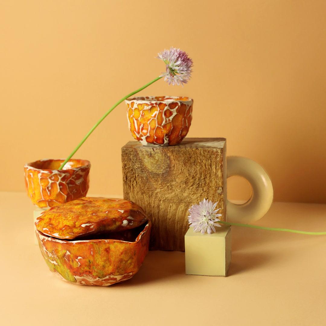 Набір для чайної церемонії Лавовий ручної роботи (TS-12) - фото 3 Набір для чайної церемонії Лавовий ручної роботи (TS-12) - фото 3