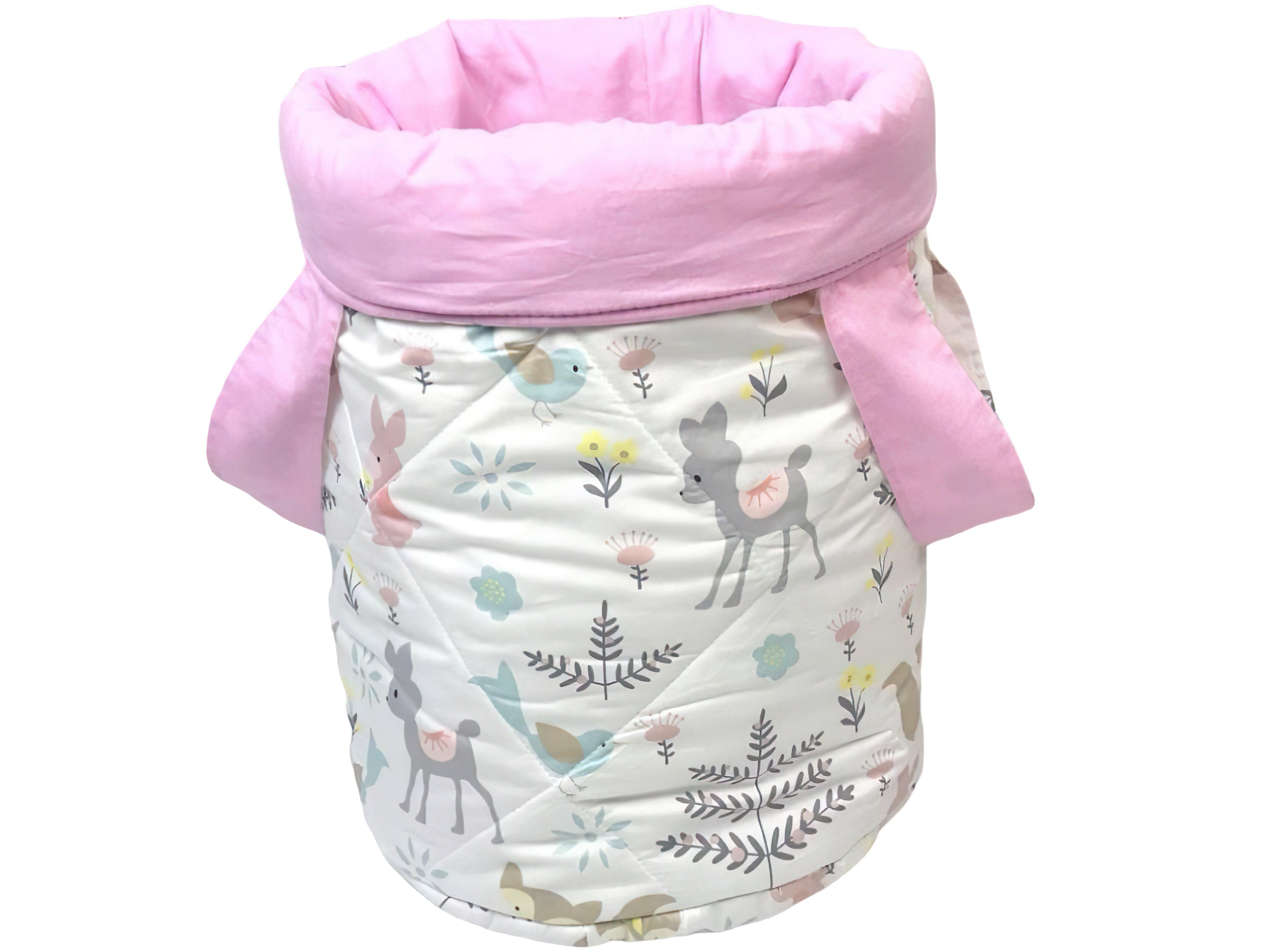 Корзина для игрушек Оленята с цветочками