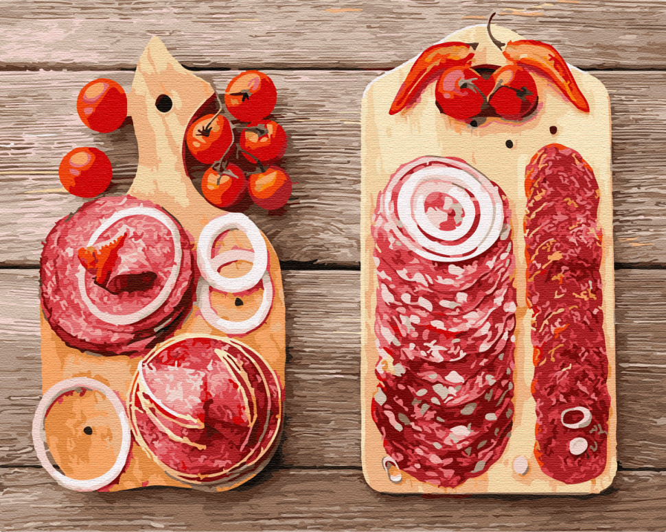 Картина по номерам Brushme Вкусная нарезка (GX30968)