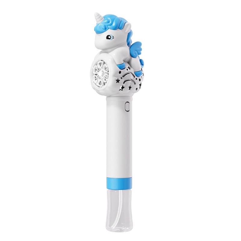 Дитячий іграшковий пістолет з мильними бульбашками H055 Little Unicorn bottle 50 мл Light Blue (00000078648_2)