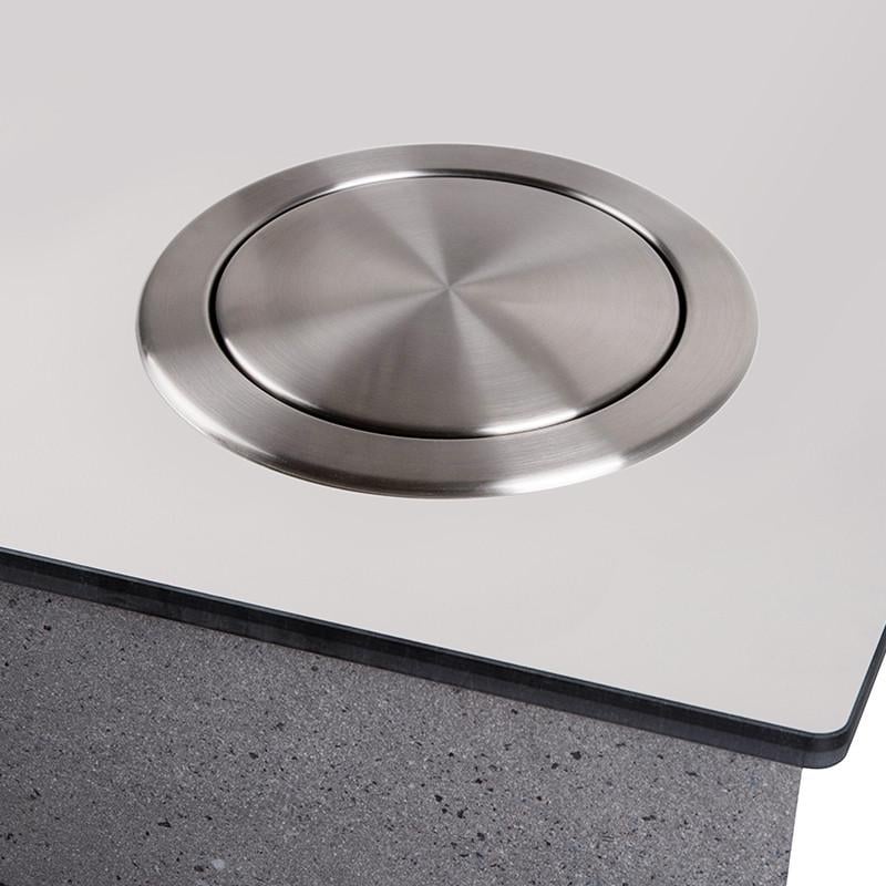 Система под мусорное ведро в столешницу Ferro Fiori нержавеющая сталь Ø 208 мм Алюминий браш (169884)