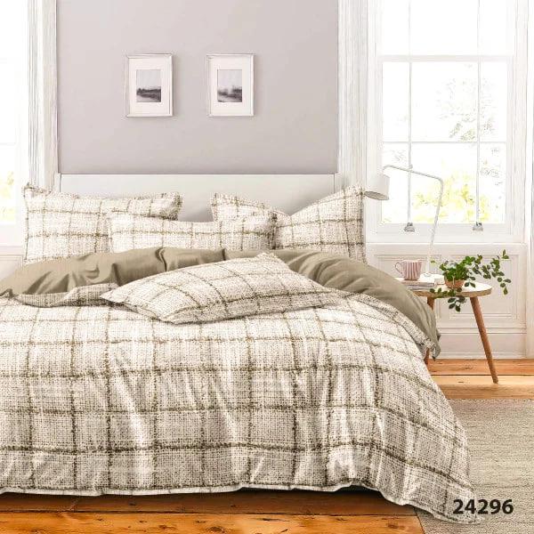 Комплект постельного белья Viluta 24296 с простыней на резинке евро 180х200х25 см (1304)