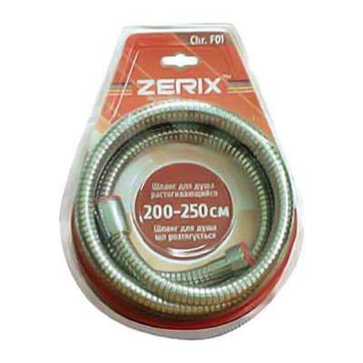 Шланг для душа в металлической оплетке Zerix Chr.F01 ZX0112 2500 мм Хром (81312)