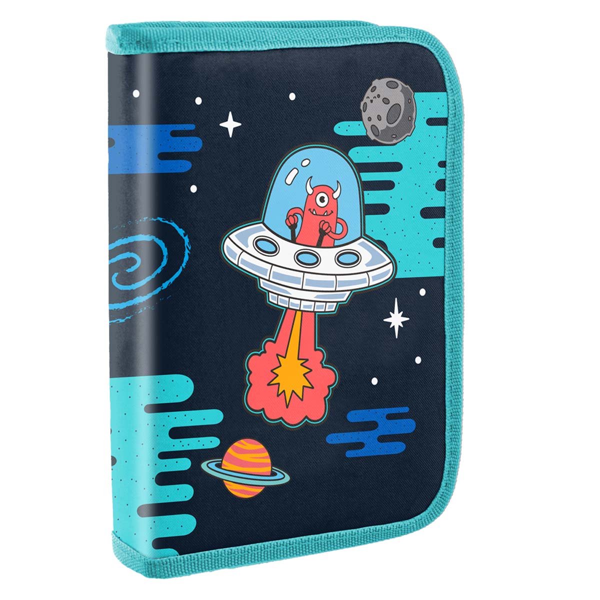 Пенал твердый 1Вересня HP-04 Out Of Space одинарный с двумя клапанами (533457)