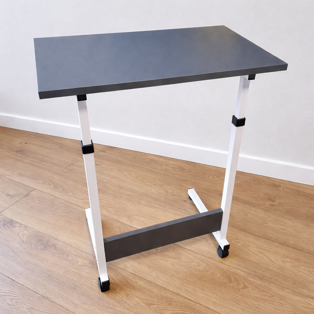 Столик приставной с регулировкой высоты Drom 60х40 см Серый/Белый