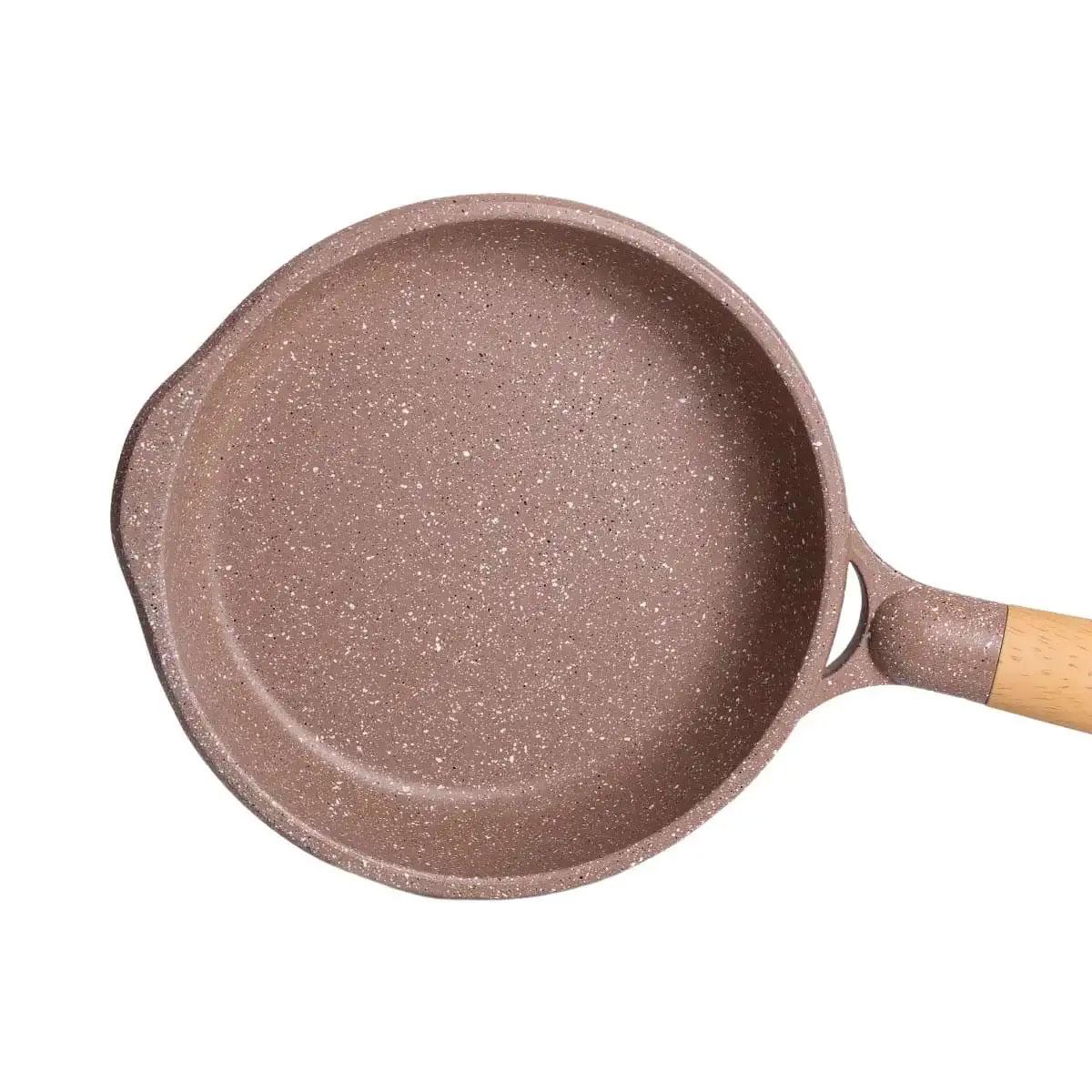 Сковорода алюмінієва MGC об'ємом з мармуровим покриттям антипригарним 1 л Ø 20 см з товстим дном Кавовий - фото 4 Сковорода алюмінієва MGC об'ємом з мармуровим покриттям антипригарним 1 л Ø 20 см з товстим дном Кавовий - фото 4