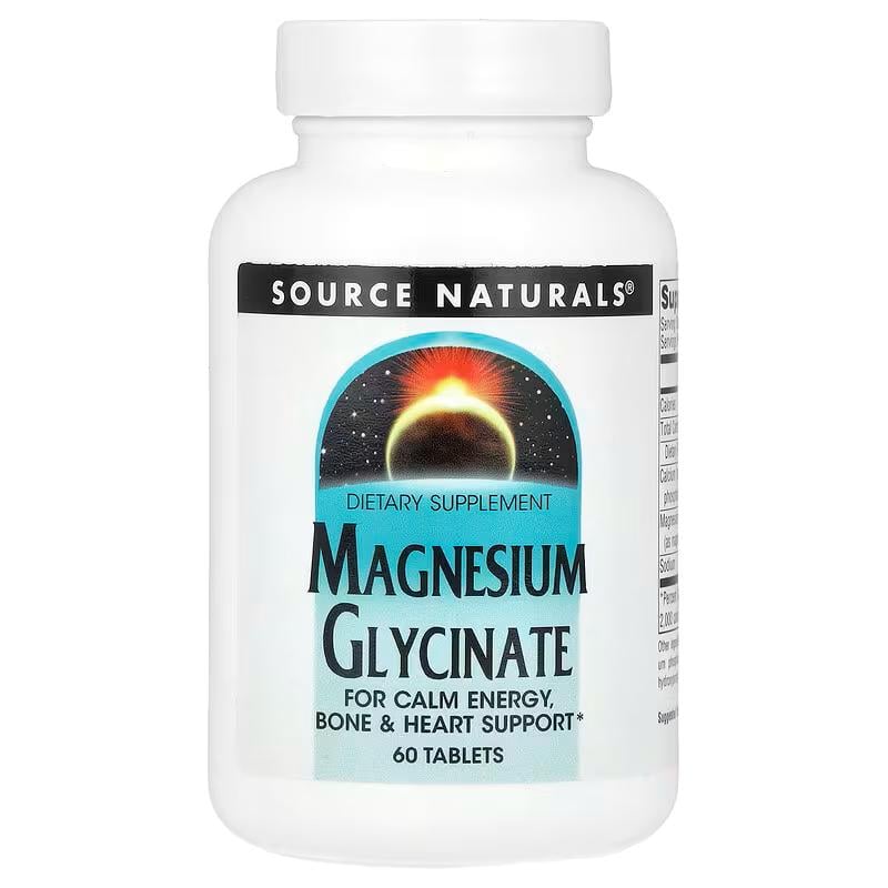 Глицинат магния Source Naturals Magnesium Glycinate 60 табл.