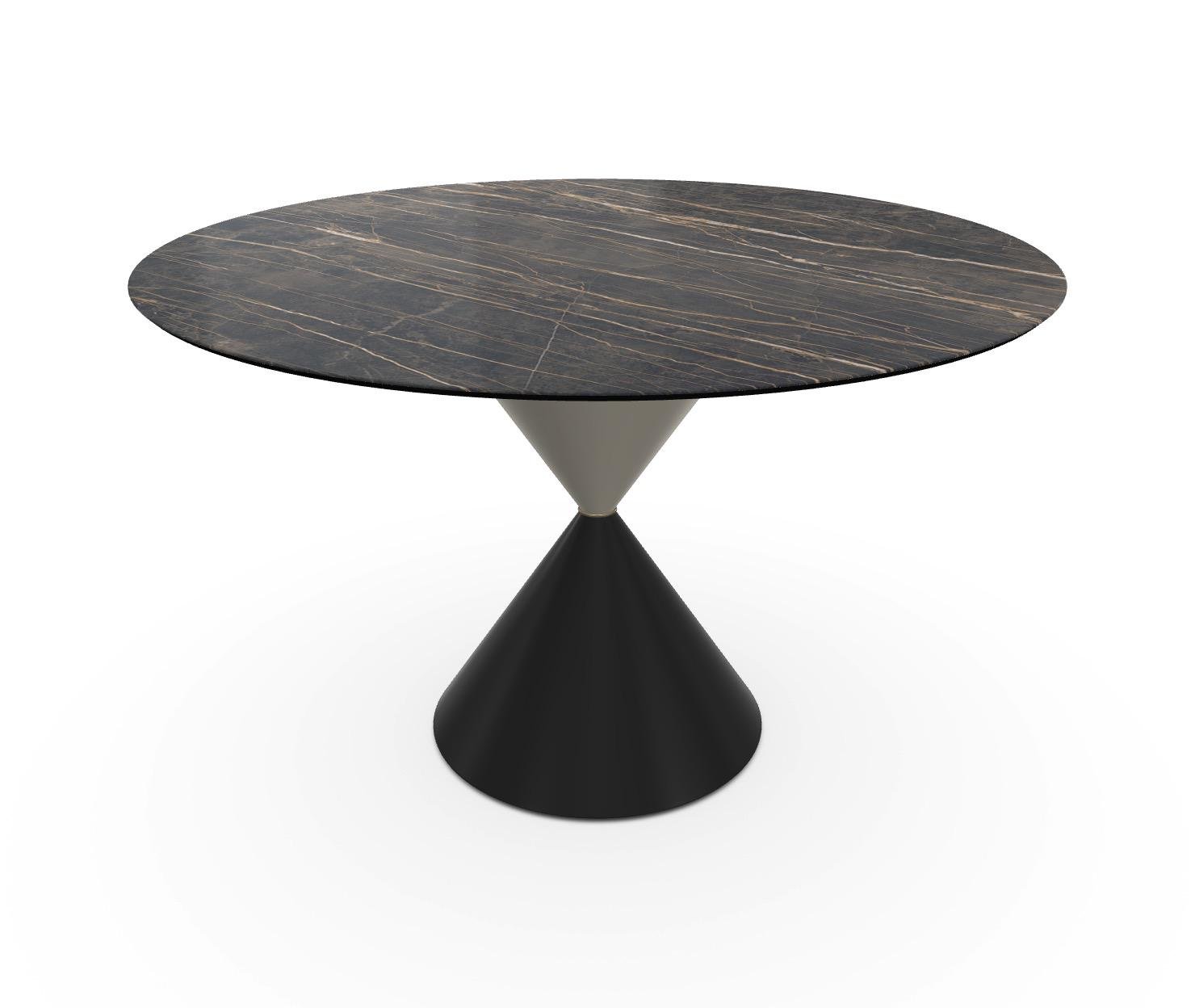 Стол обеденный Clessidra Crystal Ceramic 120 см Noir Desir (T1960120ND)