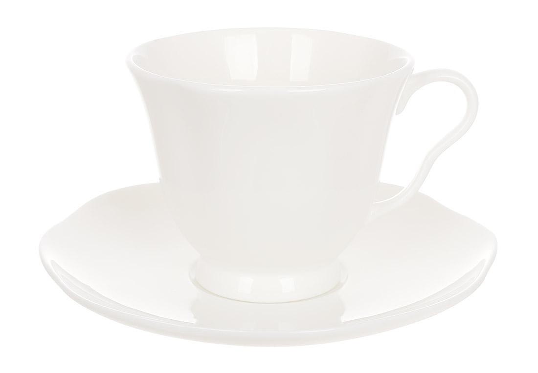 Набор чашка с блюдцем порцеляновый 220 мл (871-033)