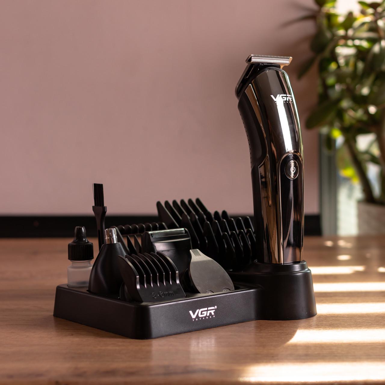 Набір для стрижки VGR V-107 волосся 5в1 машинка/триммер/бритва (7361) - фото 16 Набір для стрижки VGR V-107 волосся 5в1 машинка/триммер/бритва (7361) - фото 16