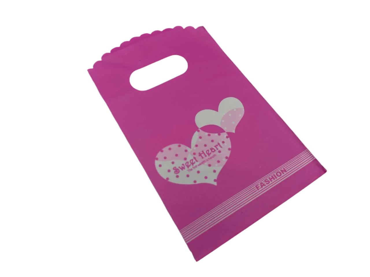 Пакет подарочный полиэтиленовый Sweet Heart с принтом 15х9 см Розовый (BGN-130)