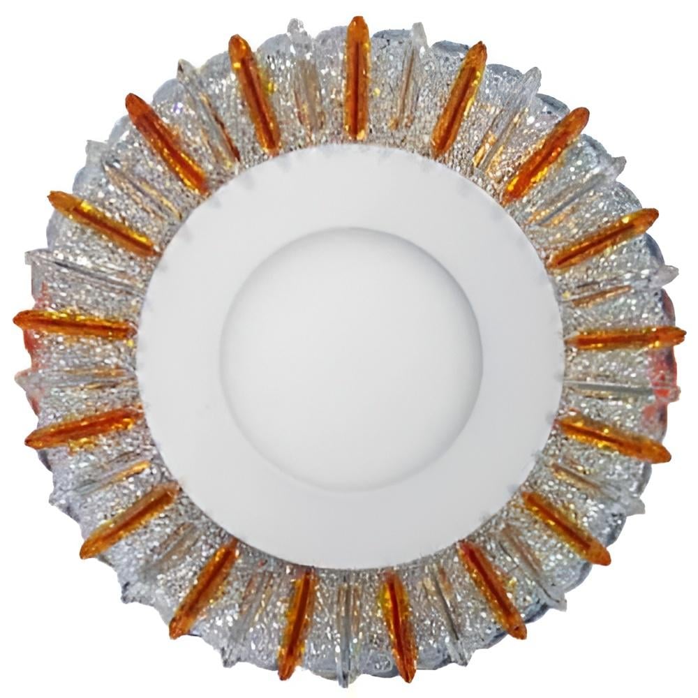 Панель LED Lemanso Снежинка 3W+3W 350Lm 4500K с розовой подсветкой (LM1005)