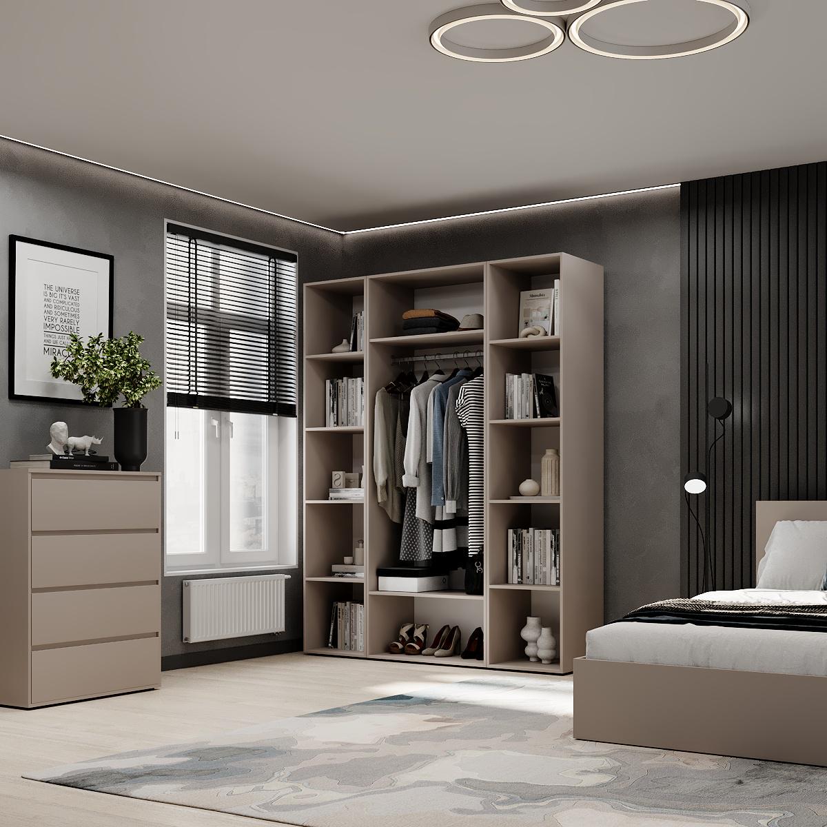 Шкаф распашной комбинированный ART IN HEAD №15 Light 1600x500x2200 мм Кашемир (GALTK01514000000) - фото 4 Шкаф распашной комбинированный ART IN HEAD №15 Light 1600x500x2200 мм Кашемир (GALTK01514000000) - фото 4