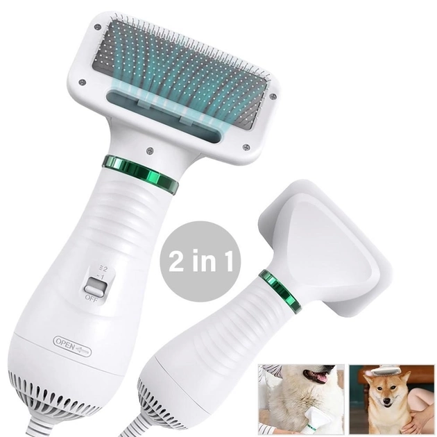 Фен-щітка гребінець для шерсті тварин Pet Grooming Dryer безшумна Білий - фото 4