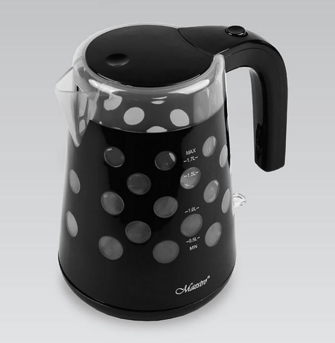 Електрочайник Maestro MR-045-BLACK дисковий 1850-2200W 1,7 л Чорний (УТ000068524)