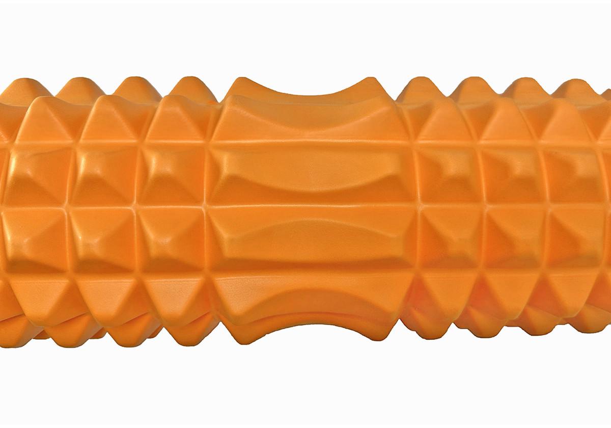 Массажный ролик EasyFit Grid Roller v.1.2 33 см Оранжевый (EF-2022-OR) - фото 3