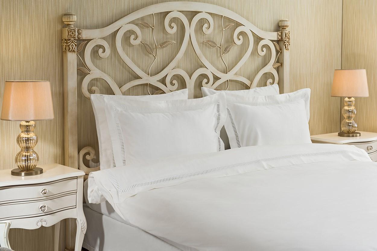 Комплект постельного белья Gul Guler Kolber White двухспальный евро сатин Белый (2200000165183)