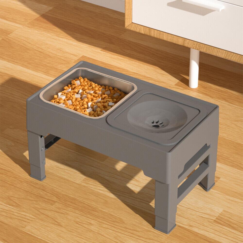 Миска двойная для собак ELS PET на подставке с регулируемой высотой и с плавающим блюдцем Серый (2242697765) - фото 2 Миска двойная для собак ELS PET на подставке с регулируемой высотой и с плавающим блюдцем Серый (2242697765) - фото 2
