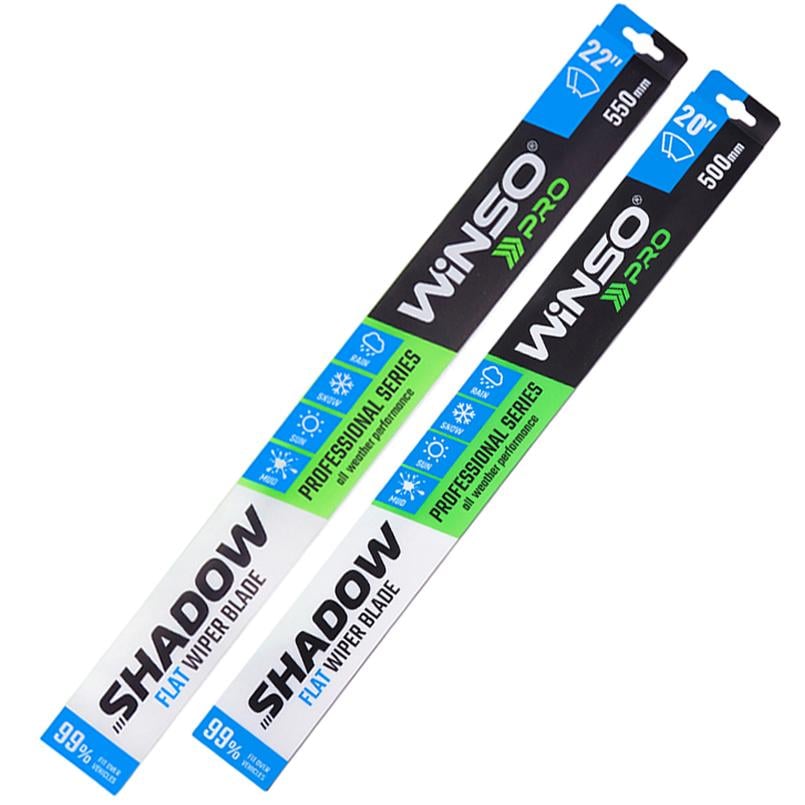 Комплект щеток стеклоочистителей бескаркасных Winso Pro Shadow для Renault Logan 2015-2020
