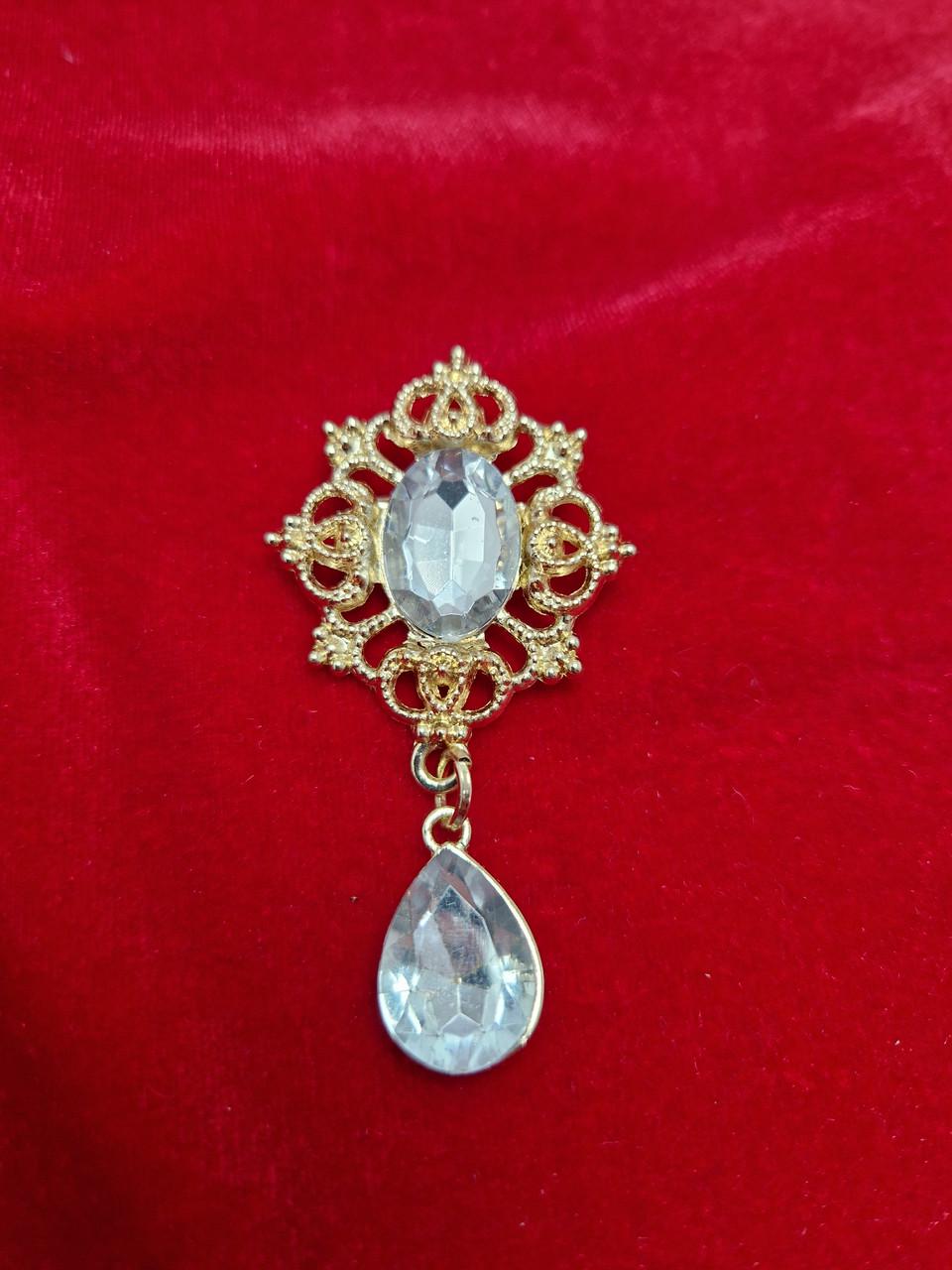 Брошь с камнями Золотистый (2025659298) Брошь с камнями Золотистый (2025659298)