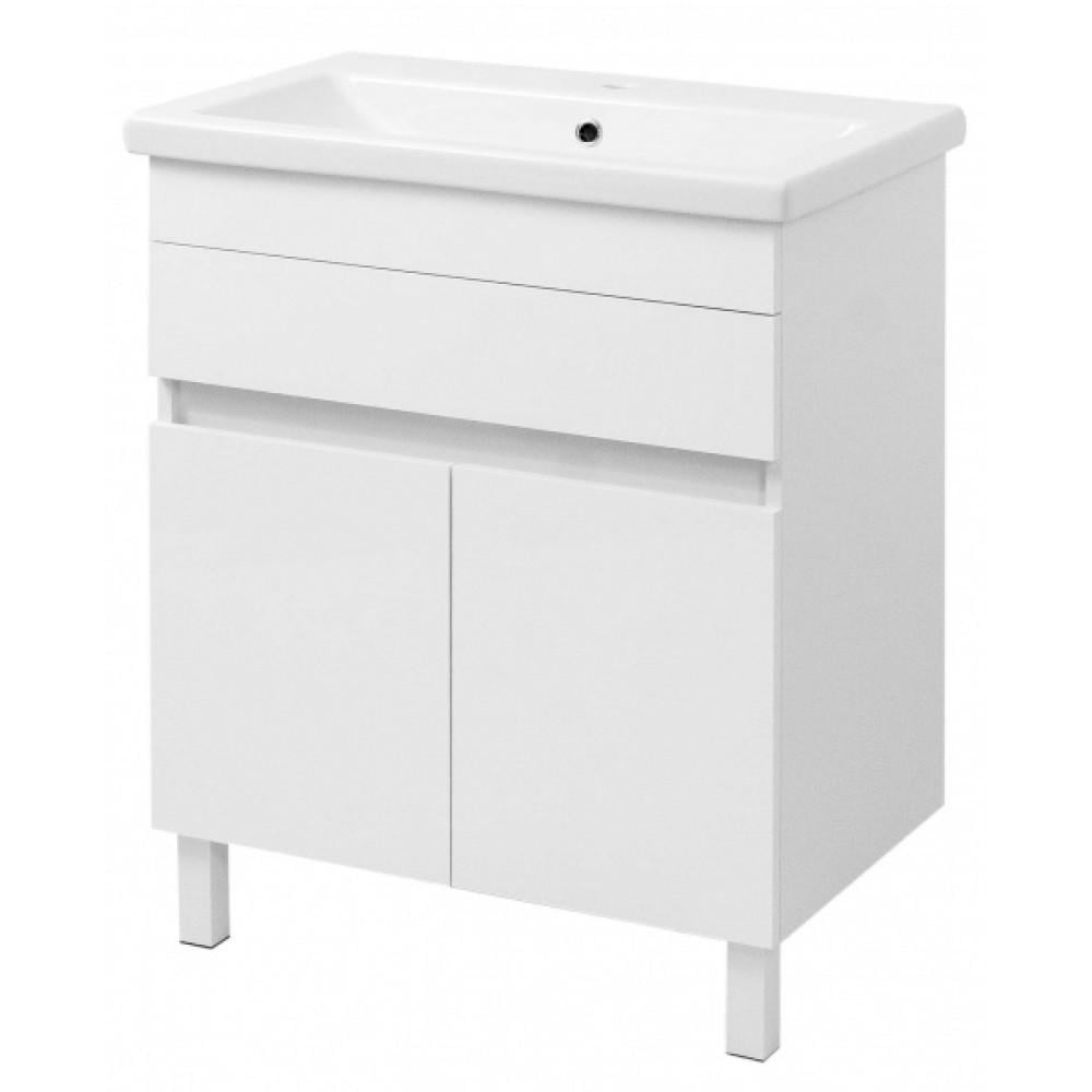 Напольная тумба Лайт с умывальником Como для ванной комнаты 60 см Белый (1960247375)