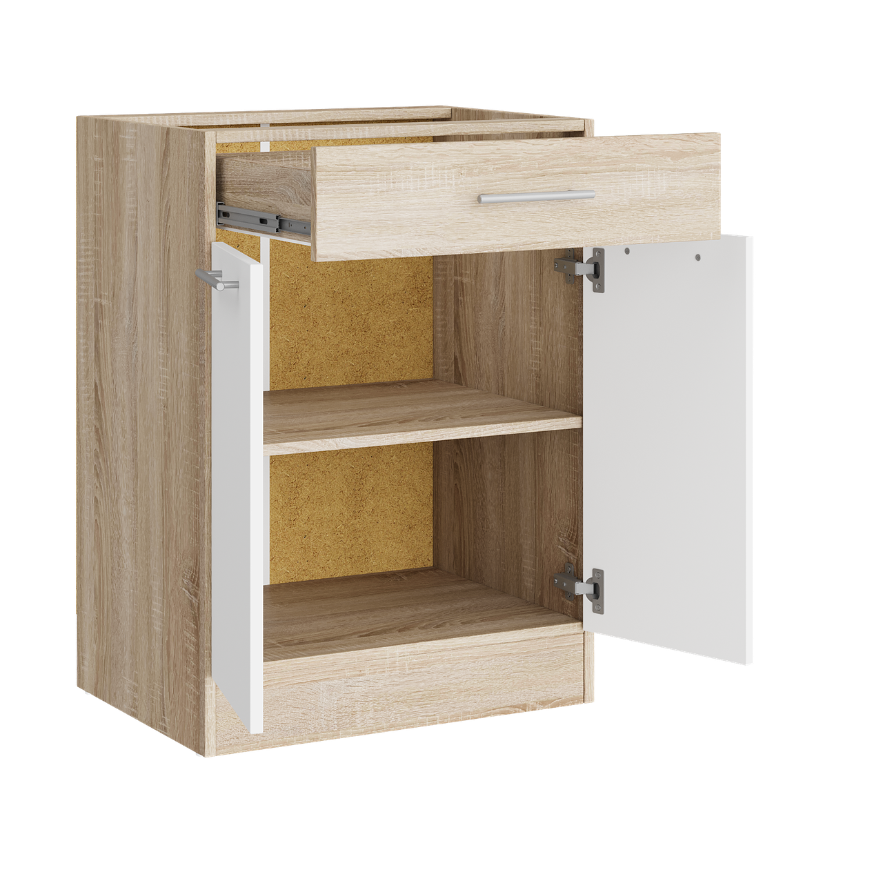 Кухонный модуль Эверест Эко Нова 60 Низ Ящик 600х456х820 мм Сонома/Белый/Сонома (ЕКО-555)