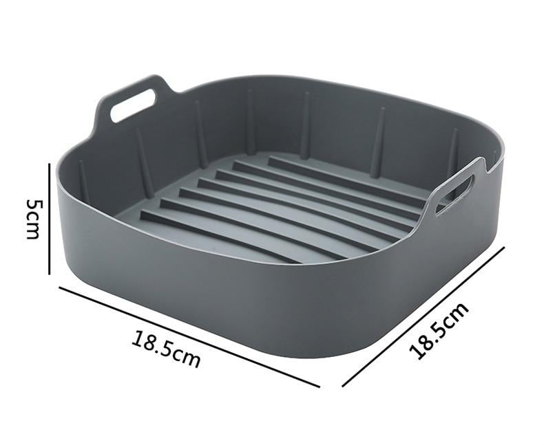 Форма силіконова для аерогрилю мультипечі та фритюрниці на чашу 19 см Сірий (24709444)