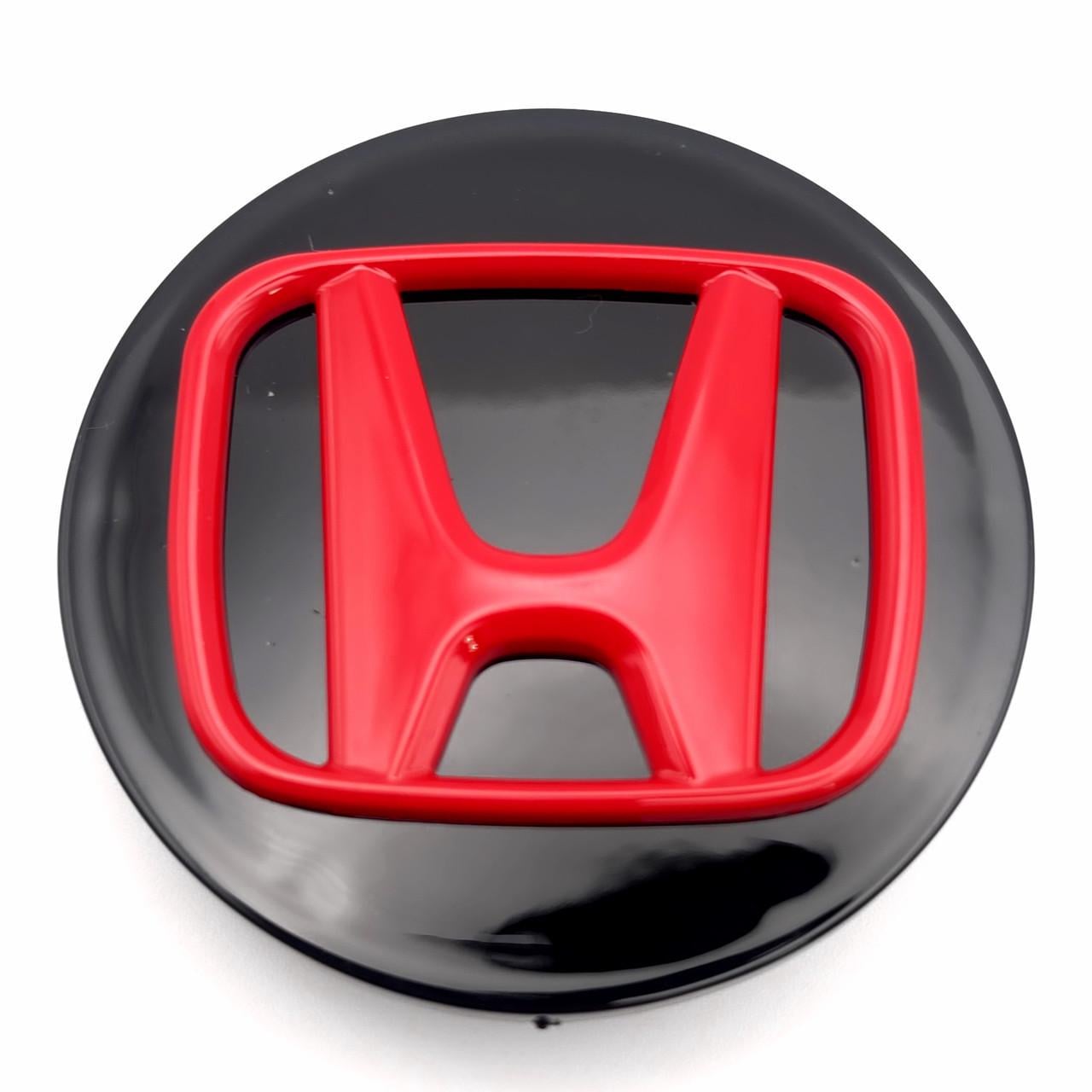Колпачок заглушка ступицы колеса Honda 69 мм тип 1 Черный/Красный (3008171781)