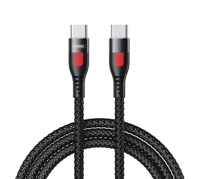 Кабель Remax Lesu Type-C to Type-C PD 65W 1 м Черный (RC-195)