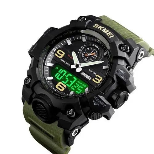 Часы наручные мужские Skmei 1586AG Army Green (tf4675) - фото 3