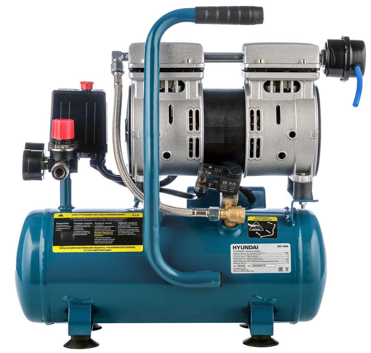 Компресор повітряний Hyundai HYC 1406S безмасляний (1892665886) - фото 2