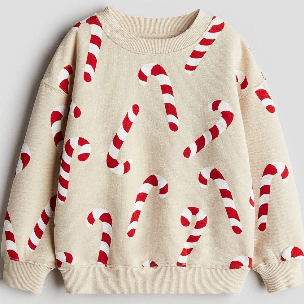 Свитшот H&M Конфеты 98-104 см Бежевый (1257397)