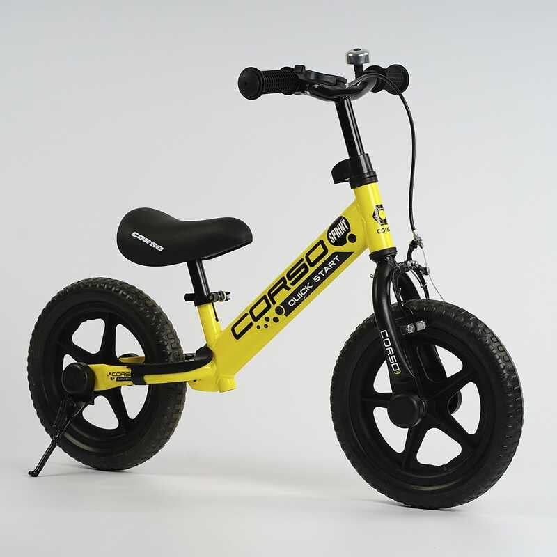 Беговел Corso 127215 12" с резиновыми колесами Yellow