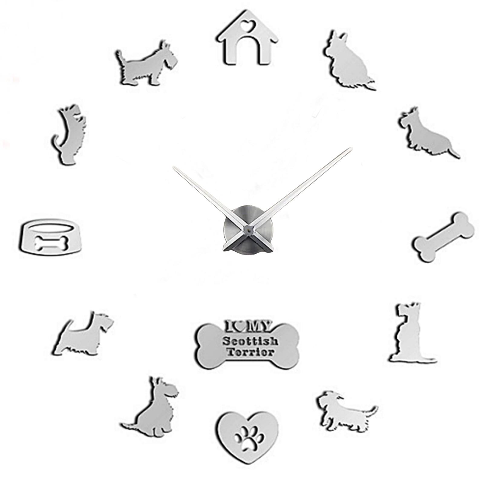 Часы настенные Rome 3D с регулируемым диаметром зеркальные Серебристый (1011250)