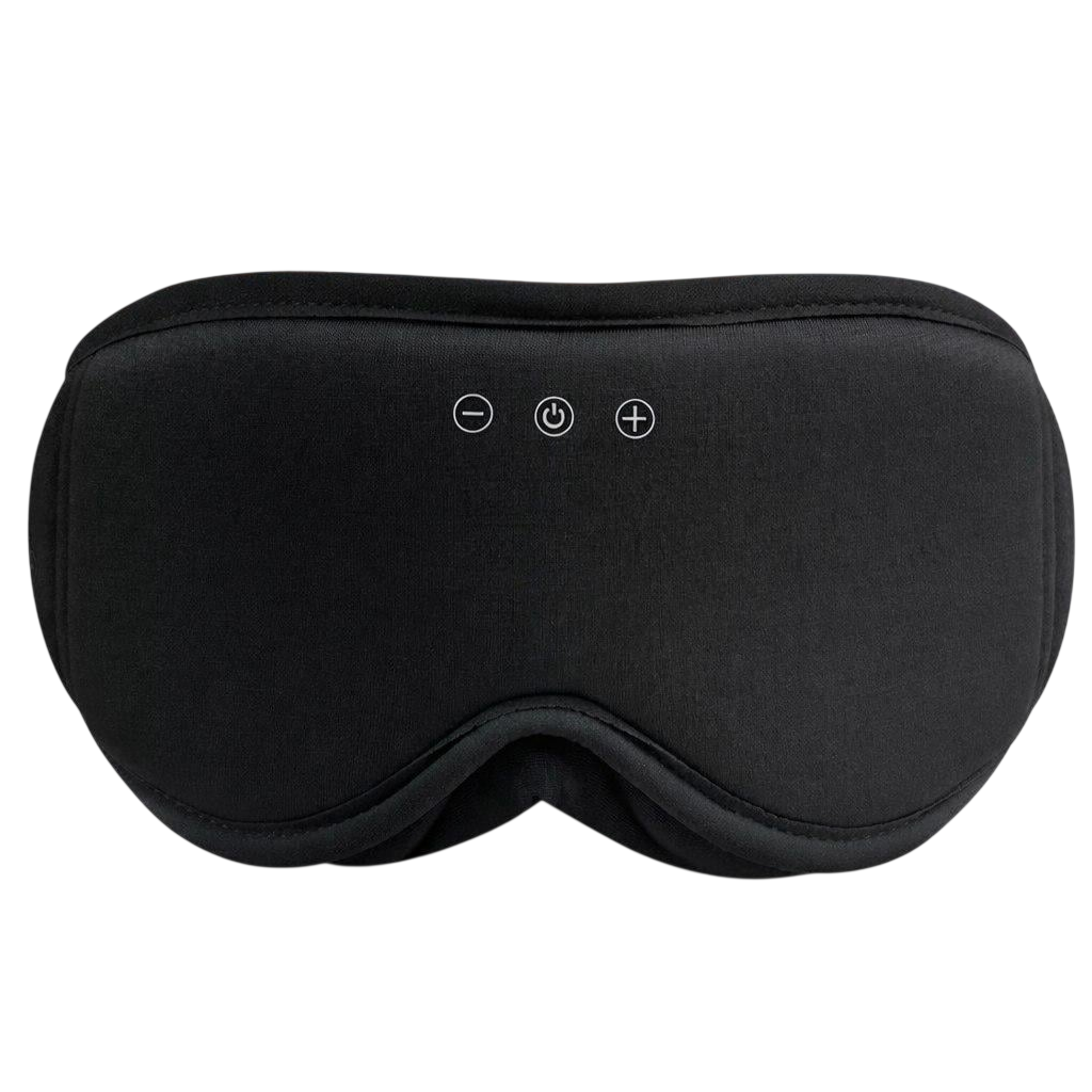 Навушники-маска для сну Bluetooth 5.4 3D для очей 100% затемнення бамбукова тканина до 16 год роботи Чорний (3003791508)