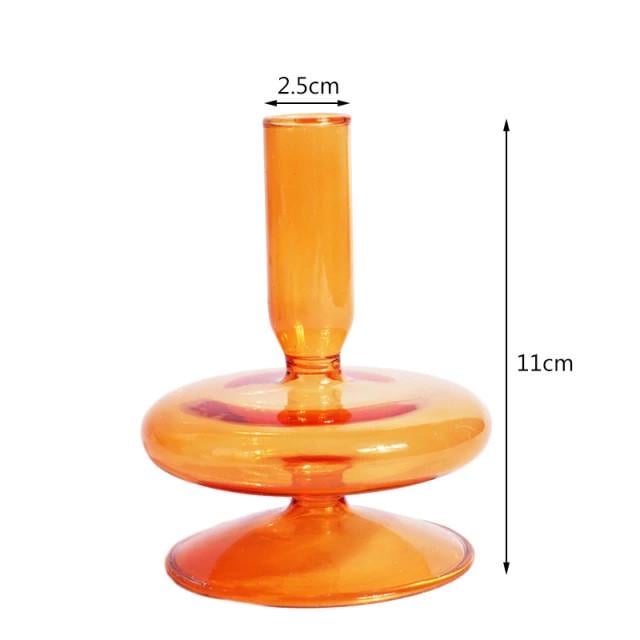 Подсвечник праздничный Remy-Decor Телли стеклянный для тонкой свечи 11 см Оранжевый - фото 2 Подсвечник праздничный Remy-Decor Телли стеклянный для тонкой свечи 11 см Оранжевый - фото 2
