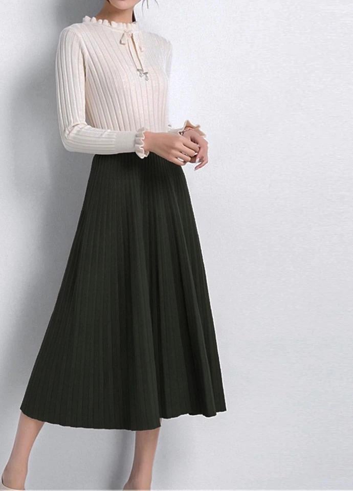 Юбка миди двусторонняя Forza Viva MW-KS-1889A трикотажная р. 44 Изумрудный (17852308) - фото 2 Юбка миди двусторонняя Forza Viva MW-KS-1889A трикотажная р. 44 Изумрудный (17852308) - фото 2