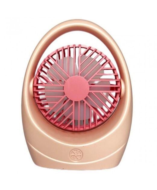Вентилятор FAN настольный аккумуляторный с USB-зарядкой Розовый (SQ 2235)