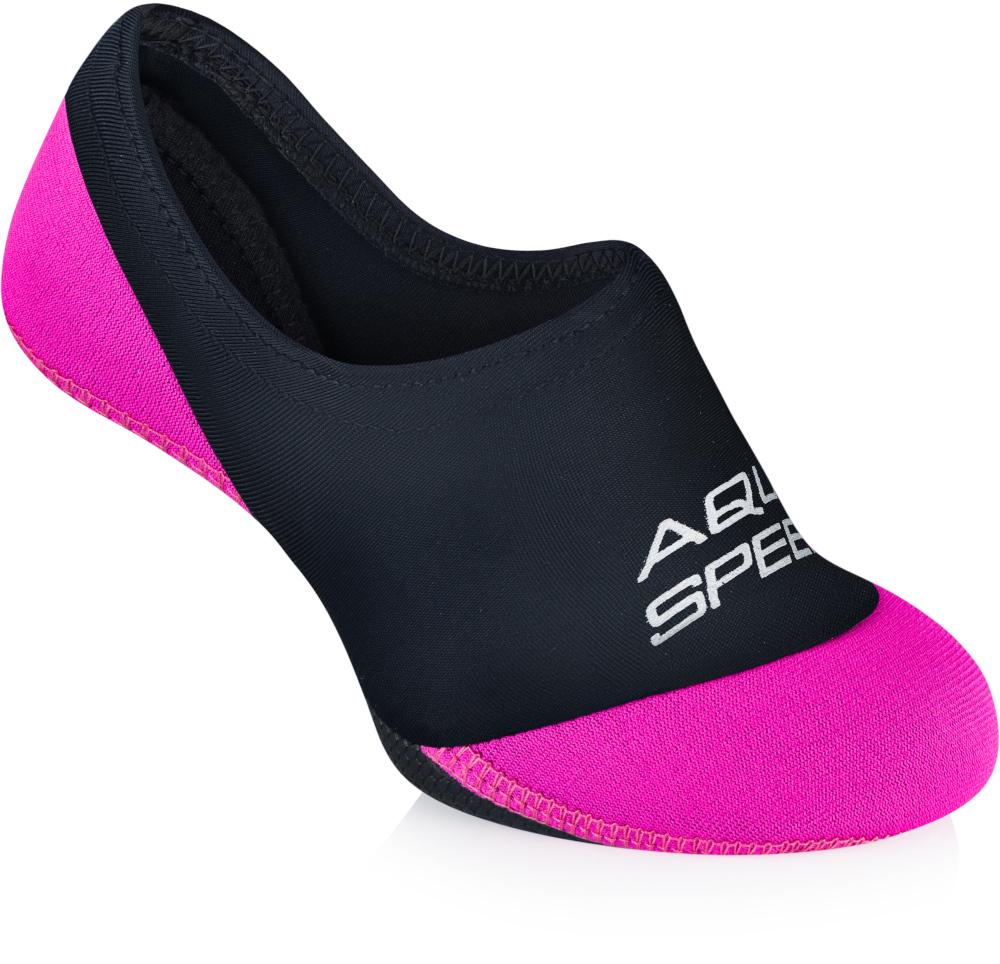 Носки для бассейна Aqua Speed NEO SOCKS 7389 177-19 р. 34-35 Черный/Малиновый (5908217673893) - фото 2