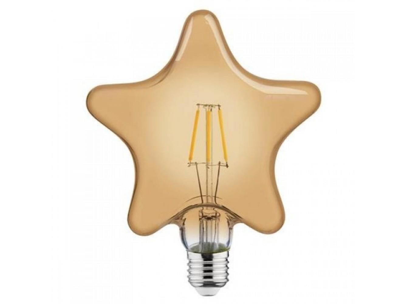 LED-лампа філаментна HOROZ ELECTRIC RUSTIC STAR-6 6W Е27 2200К 540 Lm 220-240V (001-031-0006-010) LED-лампа філаментна HOROZ ELECTRIC RUSTIC STAR-6 6W Е27 2200К 540 Lm 220-240V (001-031-0006-010)