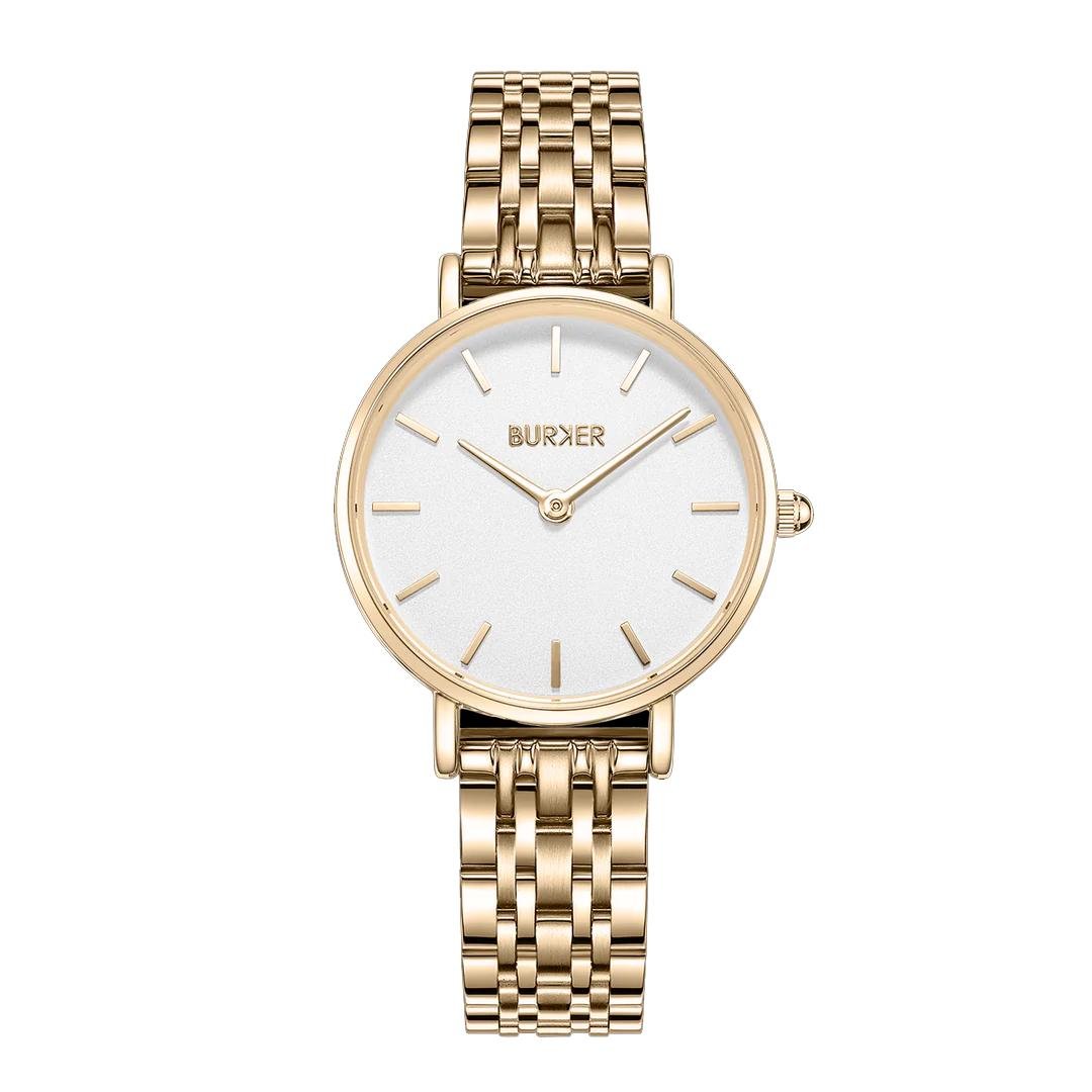 Годинник жіночий BURKER Ruby Petite Gold White (0436)