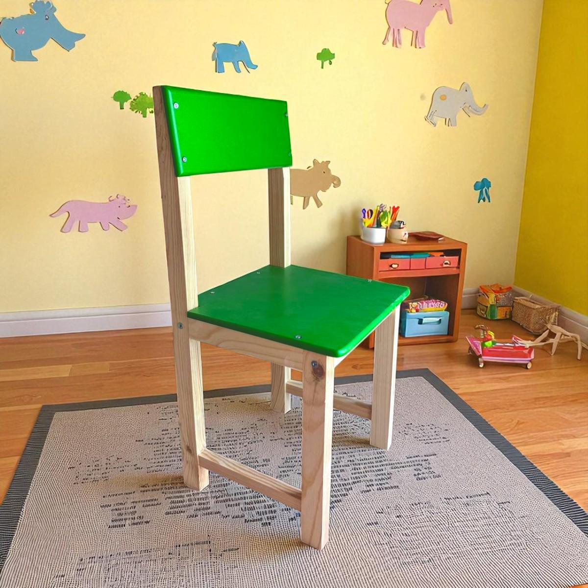 Детский стульчик деревянный Kolodo 56 см Зеленый - фото 2 Детский стульчик деревянный Kolodo 56 см Зеленый - фото 2