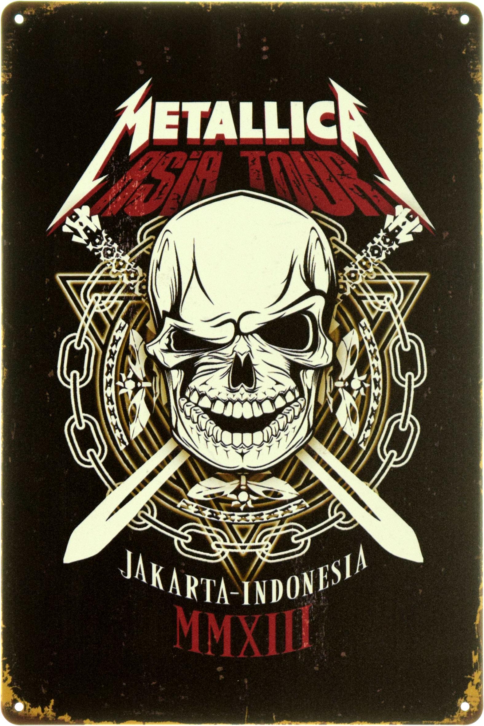 Табличка металева "Metallica Asia Tour" 20x30 см (ms-104035)