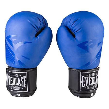 Перчатки боксерские Everlast DX-3597 матовый 10 oz Синий (10313993) - фото 3