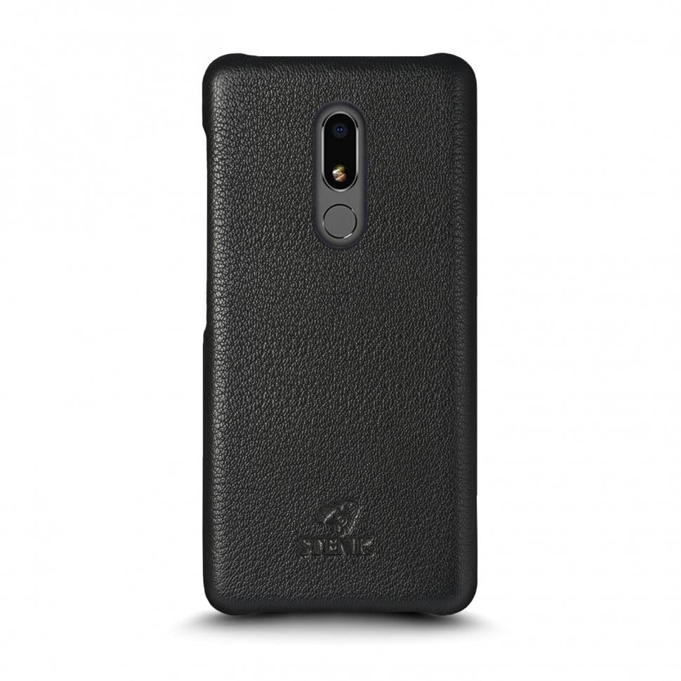 Кожаная накладка Stenk Cover для Meizu M8 lite Черная (69318)