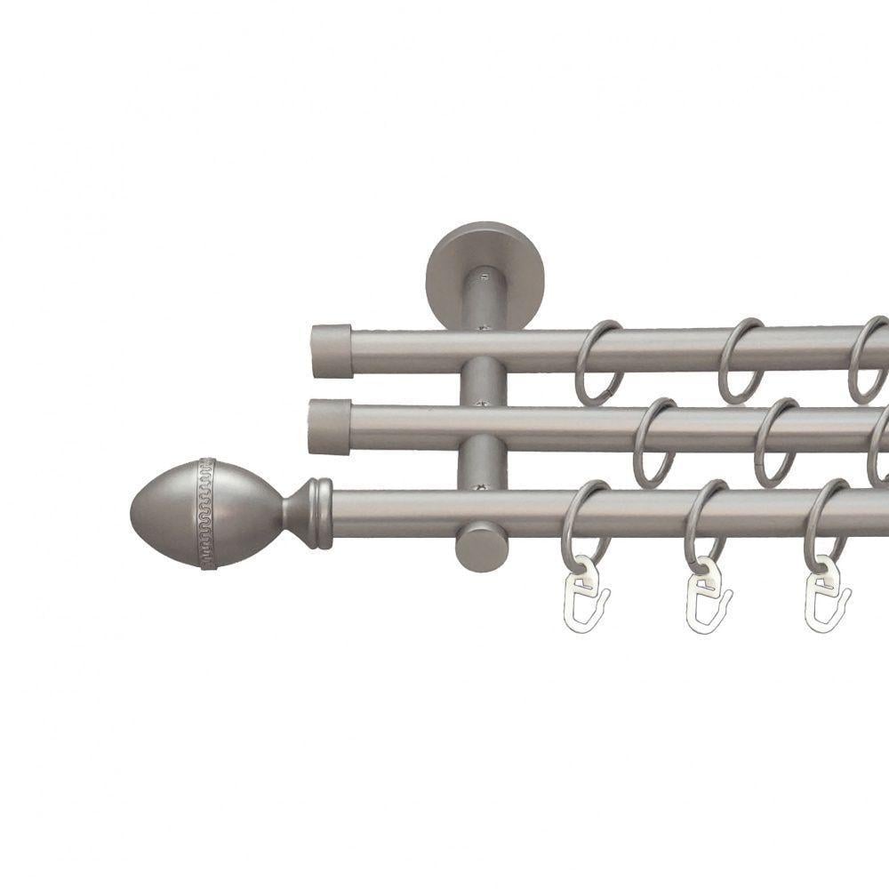 Карниз для штор Orvit Фарже трехрядный гладкий 20 см 200 см Сатин (6099580)