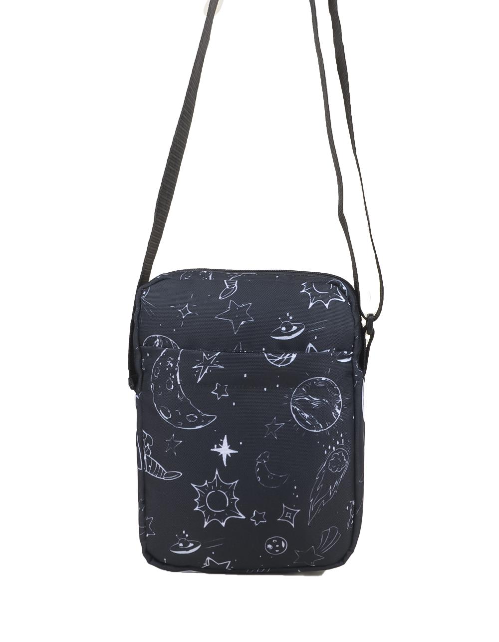 Сумка-мессенджер Cherdak тканевая с принтами Bosyak Луна Черный (mes0017)